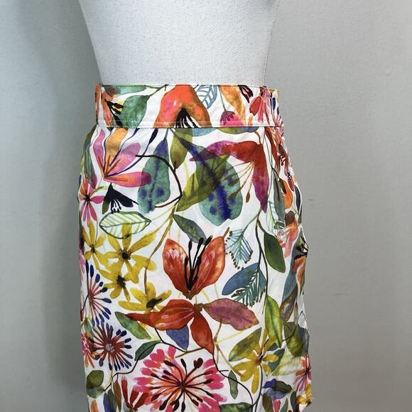 Rip Skirt Hawaii Swim Suit Wrap Cover Up size Medium Pink Floral Wildflower - Picture 2 of 10